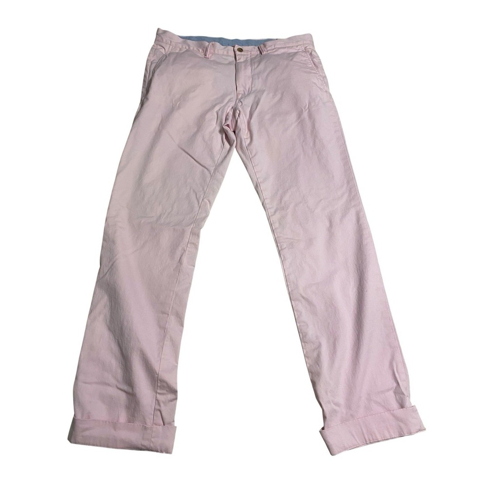 Polo Ralph Lauren Mens 32x32 Pink Stretch Slim Fit Chino Pants Twill Pony Logo